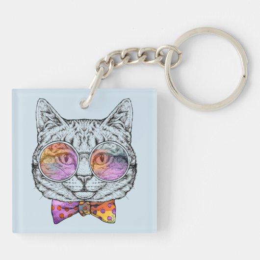 Wise Kat Kat Sleutelhanger (Achterkant)