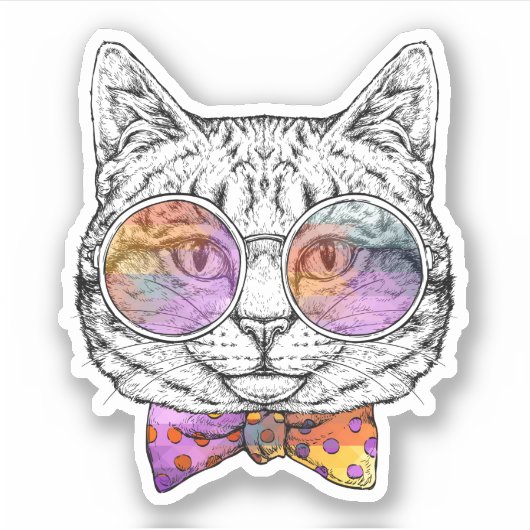 Wise Kat Kat Sticker (Voorkant)