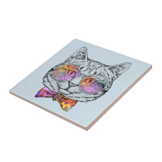 Wise Kat Kat Tegeltje (Zijkant)