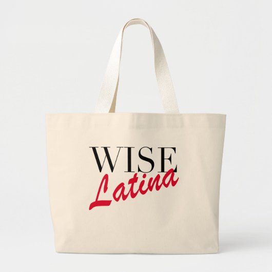 Wise Latina Grote Tote Bag (Voorkant)