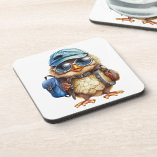 Wise Little Traveler - Kind Uil met rugzak Bier Onderzetter