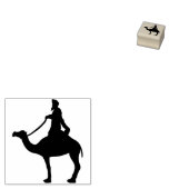 Wise Man op Camel Wood Art Stamp Rubberstempel (Gestempeld)
