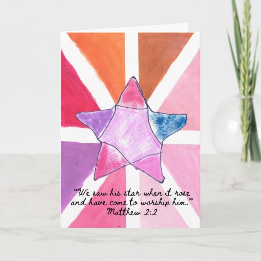 Wise Man Star Vakantie Kaart (Voorkant)