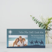 Wise Mannen - kerstfoto - Religie Feestdagenkaart (Staand voorkant)