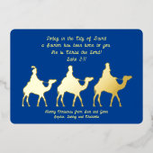 Wise Mannen Magi Christelijk kerstfeest Folie Kaar Folie Uitnodiging (Voorkant)