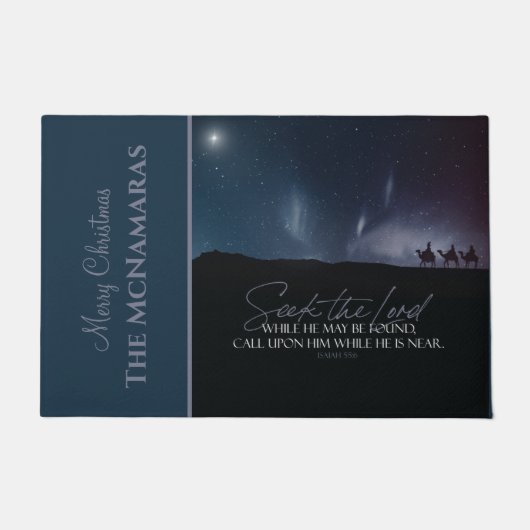 WISE MANNEN Nativiteitsscriptie Kerstmis op maat Deurmat (Voorkant)