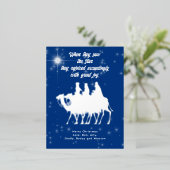 Wise Mannen Scripting kerststerren Briefkaart Foli (Staand Voorkant)