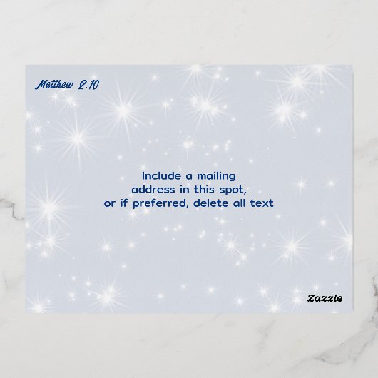 Wise Mannen Scripting kerststerren Briefkaart Foli (Achterkant)