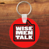 Wise mannen spreken grafische rode sleutelhanger (Voorkant)