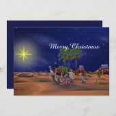 Wise Mannen Star-kerst, grafische kerstkaart (Voorkant / Achterkant)