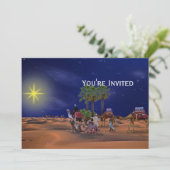 Wise Mannen Star Kerstgrafisch Kaart (Staand voorkant)