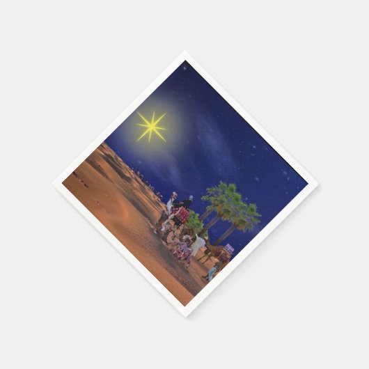 Wise Mannen Star Kerstgrafisch Servet (Hoek)