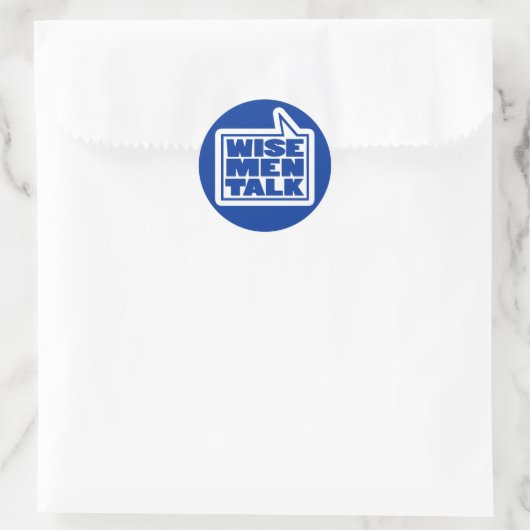 Wise mannen talk citeert blauwe en witte sticker (Tas)