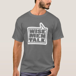 "Wise mannen talk" mannen die t-shirt grijs praten