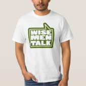 "Wise mannen talk" mannen quote groen T-shirt (Voorkant)