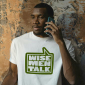 "Wise mannen talk" mannen quote groen T-shirt