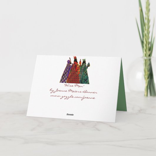 Wise Mannen Vakantie Groet Kaart (Achterkant)