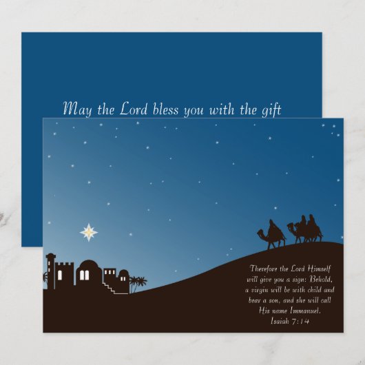 Wise Mannen zoeken hem een kerstkaart (Voorkant / Achterkant)