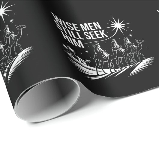 Wise Mannen zoeken hem nog steeds Christelijk Kers Cadeaupapier (Rol Hoek)
