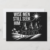 Wise Mannen zoeken hem nog steeds Christelijk Kers Feestdagenkaart (Voorkant)