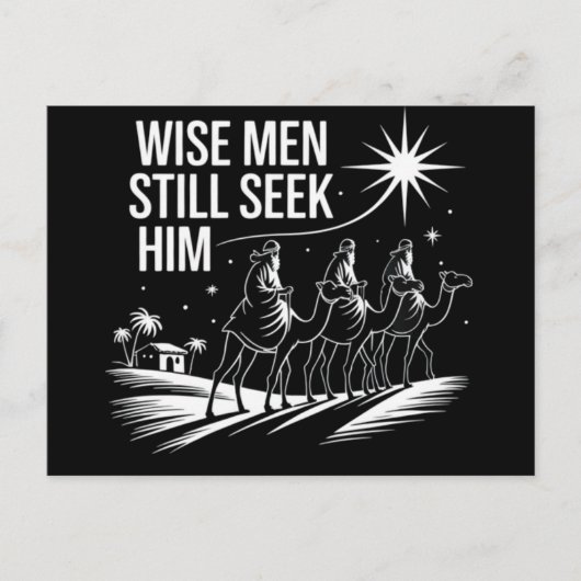 Wise Mannen zoeken hem nog steeds Christelijk Kers Feestdagenkaart (Voorkant)