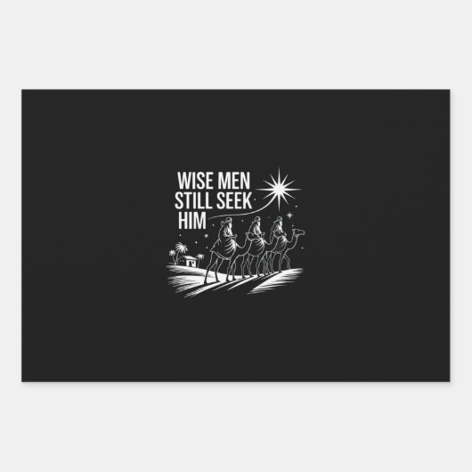 Wise Mannen zoeken hem nog steeds Christelijk Kers Inpakpapier Vel (Voorkant)