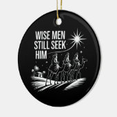 Wise Mannen zoeken hem nog steeds Christelijk Kers Keramisch Ornament (Links)