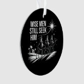 Wise Mannen zoeken hem nog steeds Christelijk Kers Ornament (voorkant)