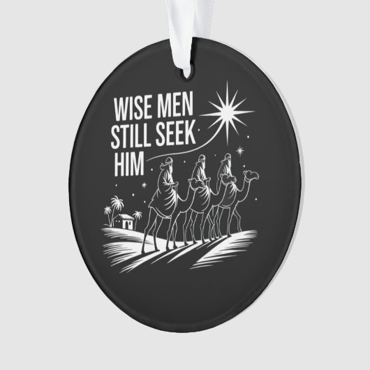 Wise Mannen zoeken hem nog steeds Christelijk Kers Ornament (voorkant)