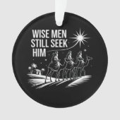 Wise Mannen zoeken hem nog steeds Christelijk Kers Ornament (voorkant)