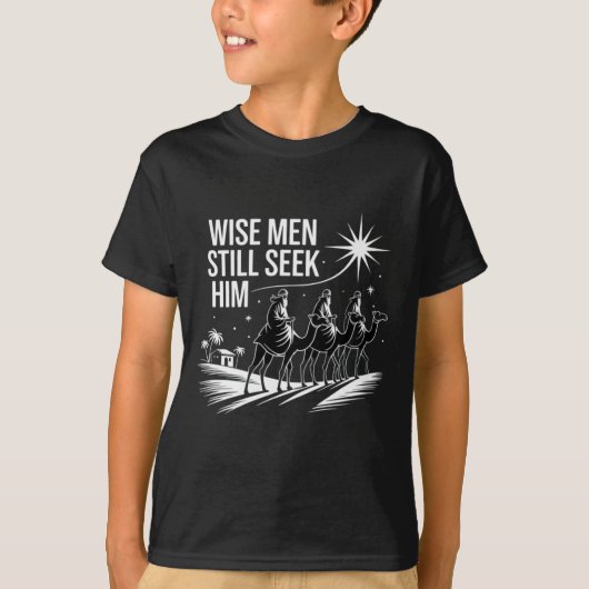 Wise Mannen zoeken hem nog steeds Christelijk Kers T-shirt (Voorkant)