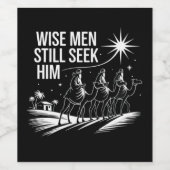 Wise Mannen zoeken hem nog steeds Christelijk Kers Wijn Etiket (Enkel label)
