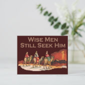 Wise Mannen zoeken hem nog steeds, kerst Feestdagenkaart (Staand voorkant)