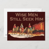 Wise Mannen zoeken hem nog steeds, kerst Feestdagenkaart (Voorkant / Achterkant)