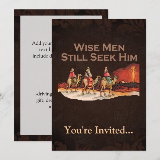 Wise Mannen zoeken hem nog steeds, kerst Kaart (Voorkant / Achterkant)