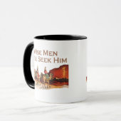 Wise Mannen zoeken hem nog steeds, kerst Mok (Voorkant links)