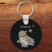 Wise Mannen zoeken hem nog steeds Quote Owl Bird Sleutelhanger (Voorkant)