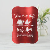 Wise Mannen zoeken nog steeds naar zijn kerst Feestdagenkaart (Staand voorkant)