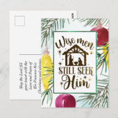 Wise Mannen zoeken nog steeds naar zijn kerstfeest Briefkaart (Voorkant / Achterkant)