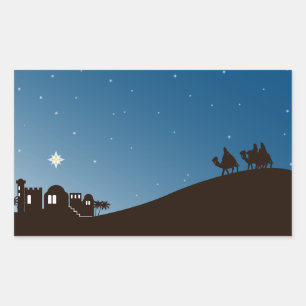Wise Mannen zoeken zijn kerstrectangle sticker