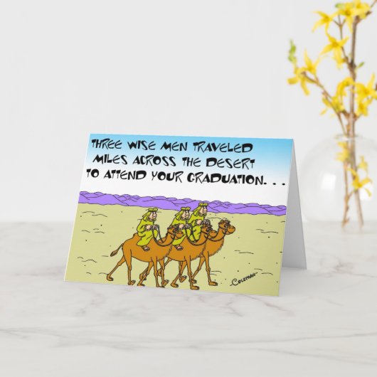 Wise Men At Graduation Kaart (Gele Bloem)