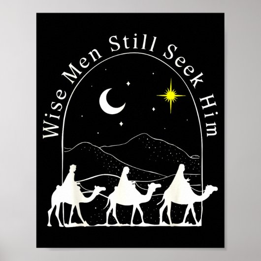 Wise Men Christian Christmas Jesus Nativity Scene  Poster (Voorkant)