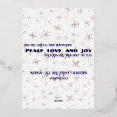 Wise Men Foil on Blue Folie Feestdagenkaart (Achterkant)