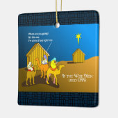 Wise Men Geocaching Christmas Ceramic Ornament (Links)