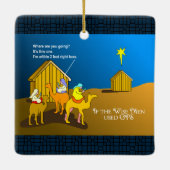Wise Men Geocaching Christmas Ceramic Ornament (Achterkant)