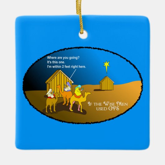 Wise Men Geocaching Christmas Keramisch Ornament (Voorkant)