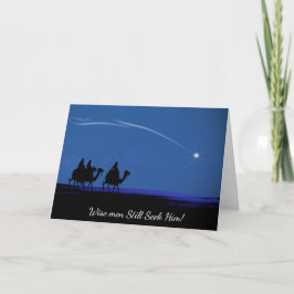 Wise Men Still Seek Him Christian Christmas Card Feestdagen Kaart