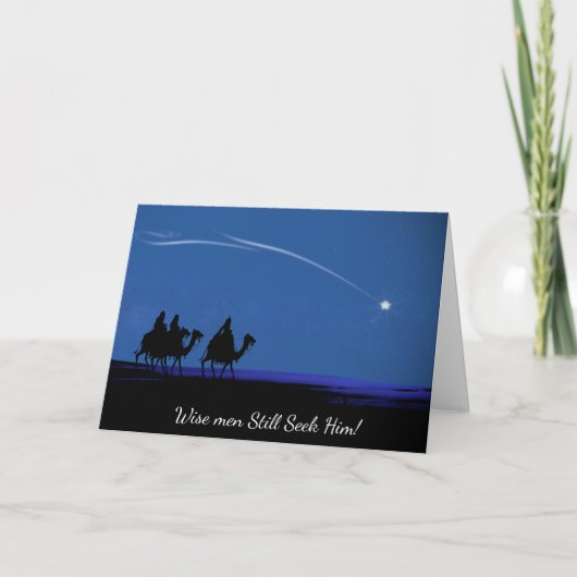 Wise Men Still Seek Him Christian Christmas Card Feestdagen Kaart (Voorkant)
