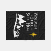 Wise Men Still Seek Him Christian Christmas Jesus  Fleece Deken (Voorkant (Horizontaal))