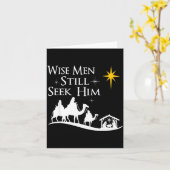 Wise Men Still Seek Him Christian Christmas Jesus  Kaart (Gele Bloem)